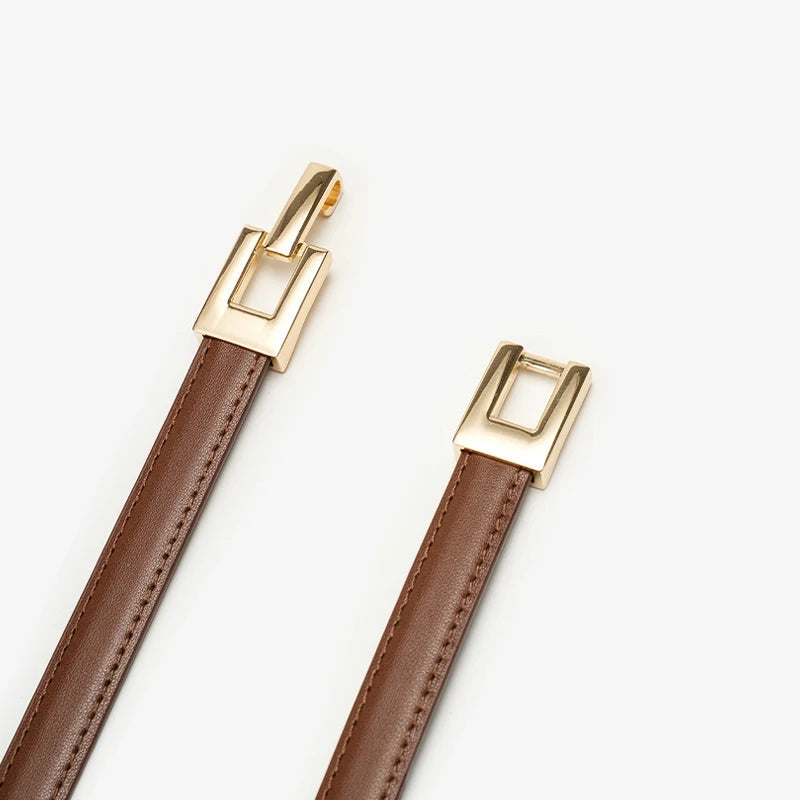 Slim Leather Waist Belt