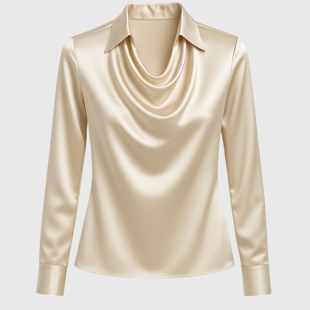 Cowl Neck Satin Blouse