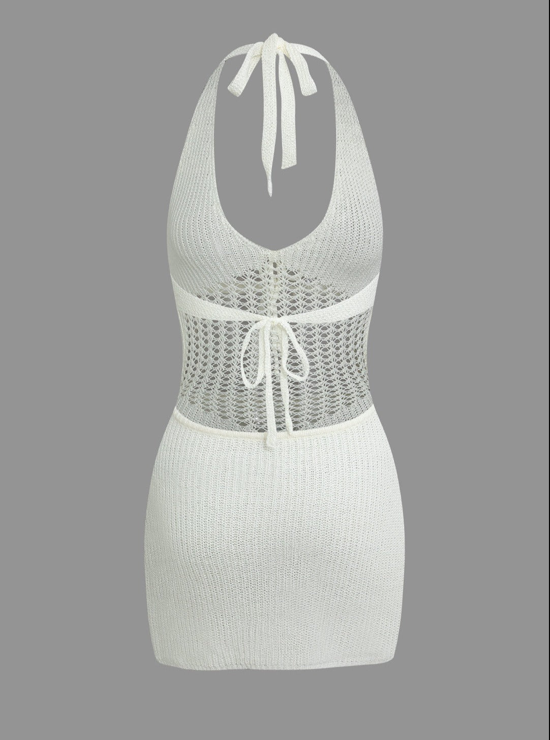 Crochet Waist Knit Mini Dress