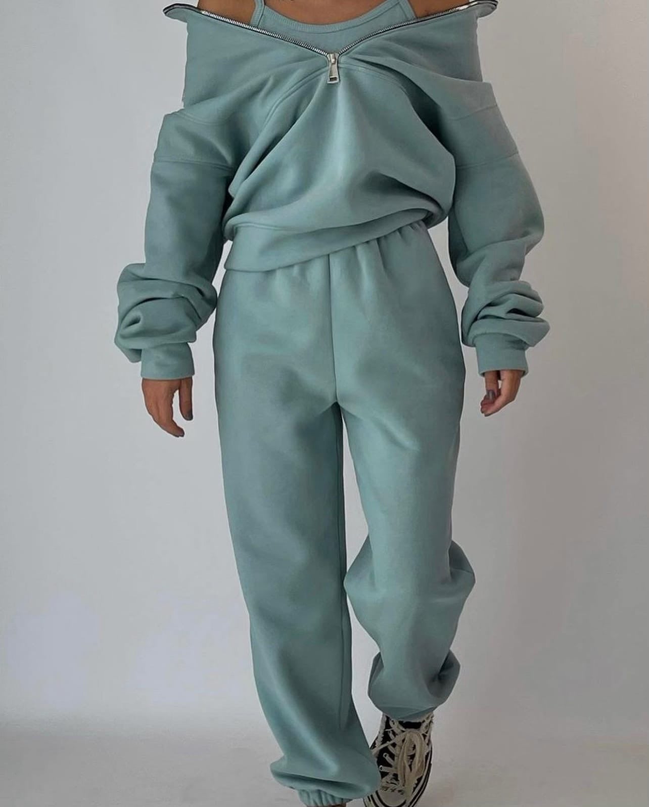 Quarter Zip Fleece Lounge Set