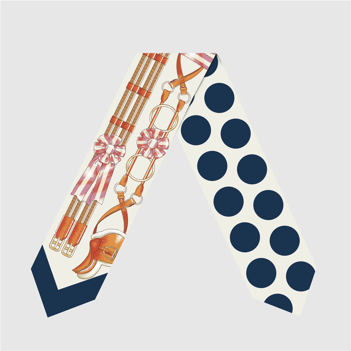 Printed Silk-Feel Skinny Scarf