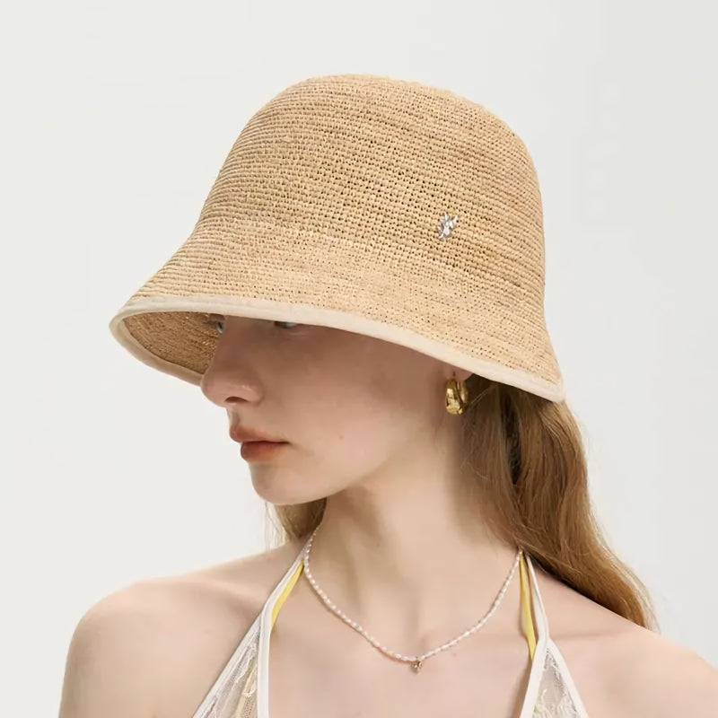 Crochet Raffia Bucket Hat