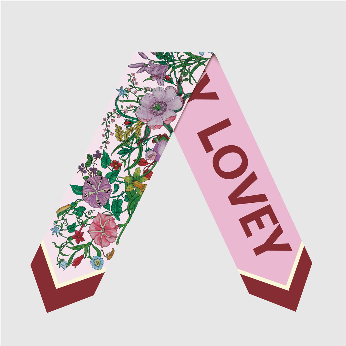 Printed Silk-Feel Skinny Scarf