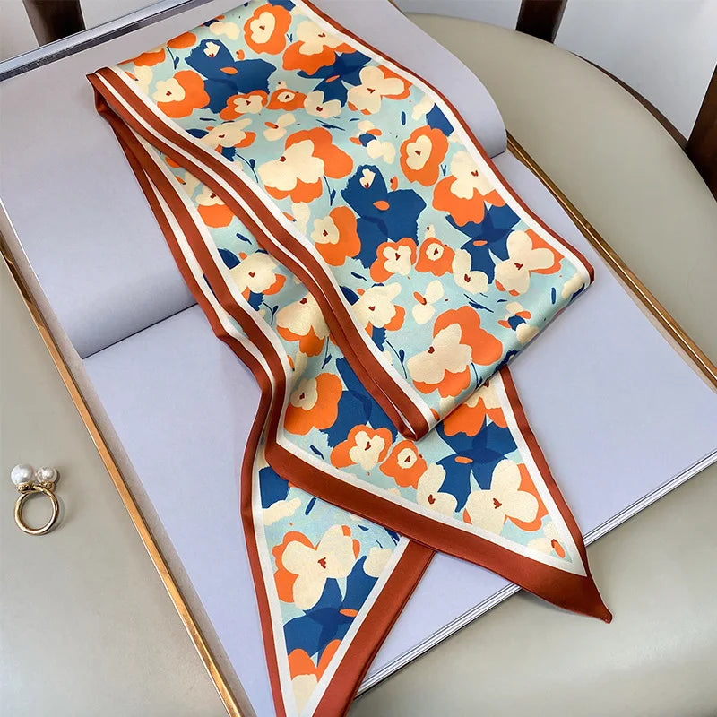 Graphic Floral Neck Scarf