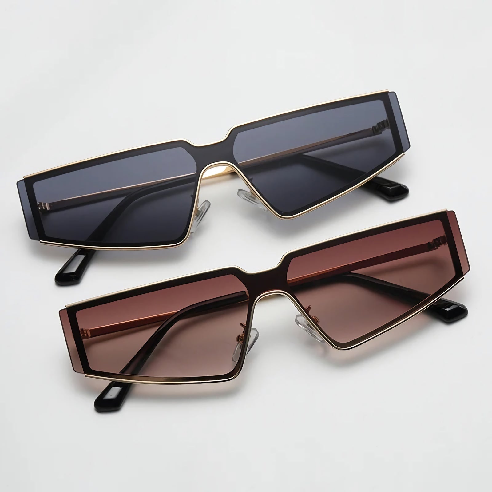Flat-Top Rectangle Sunglasses — women's sunglasses, view 5 by Emyri
