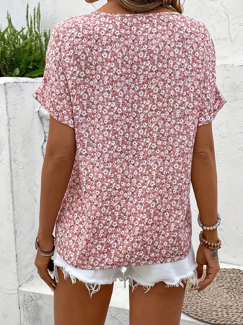 Floral Print Blouse — women's blouse, view 2 by Emyri