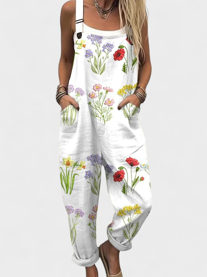 Flowing Summer Jumpsuit — women's jumpsuit, view 3 by Emyri