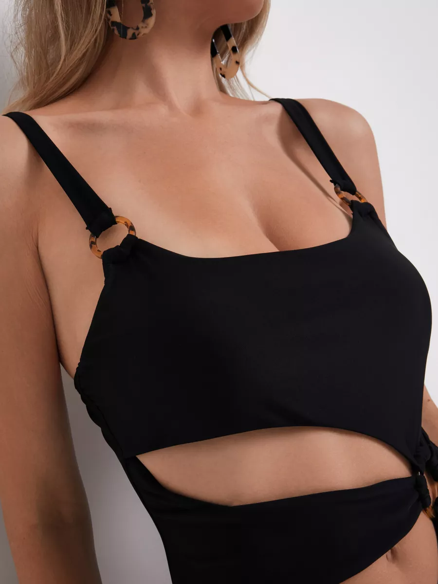 Gold Ring Cut-Out Swimsuit — women's swimsuit, view 3 by Emyri