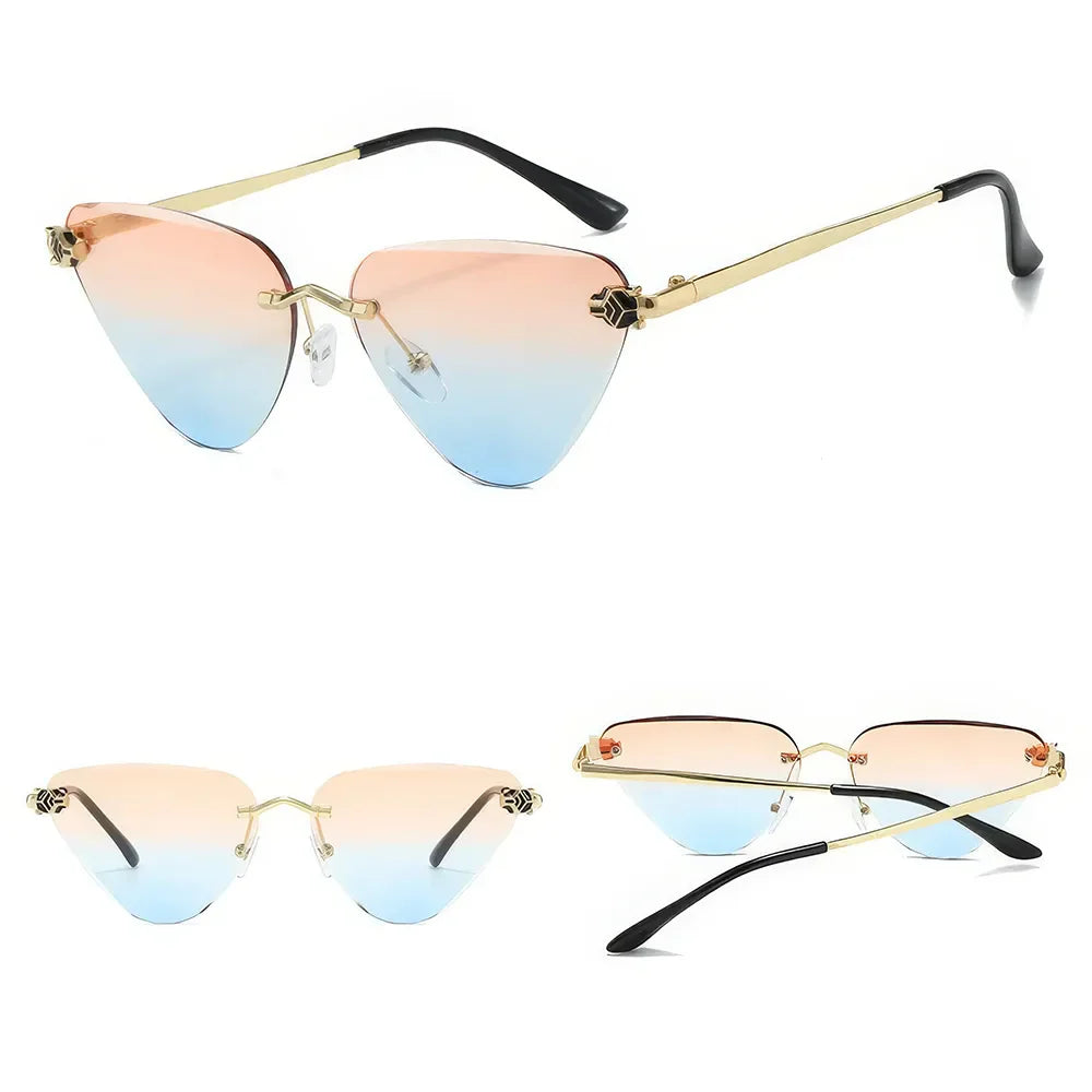 Gold Triangle Sunglasses — women's sunglasses, view 14 by Emyri