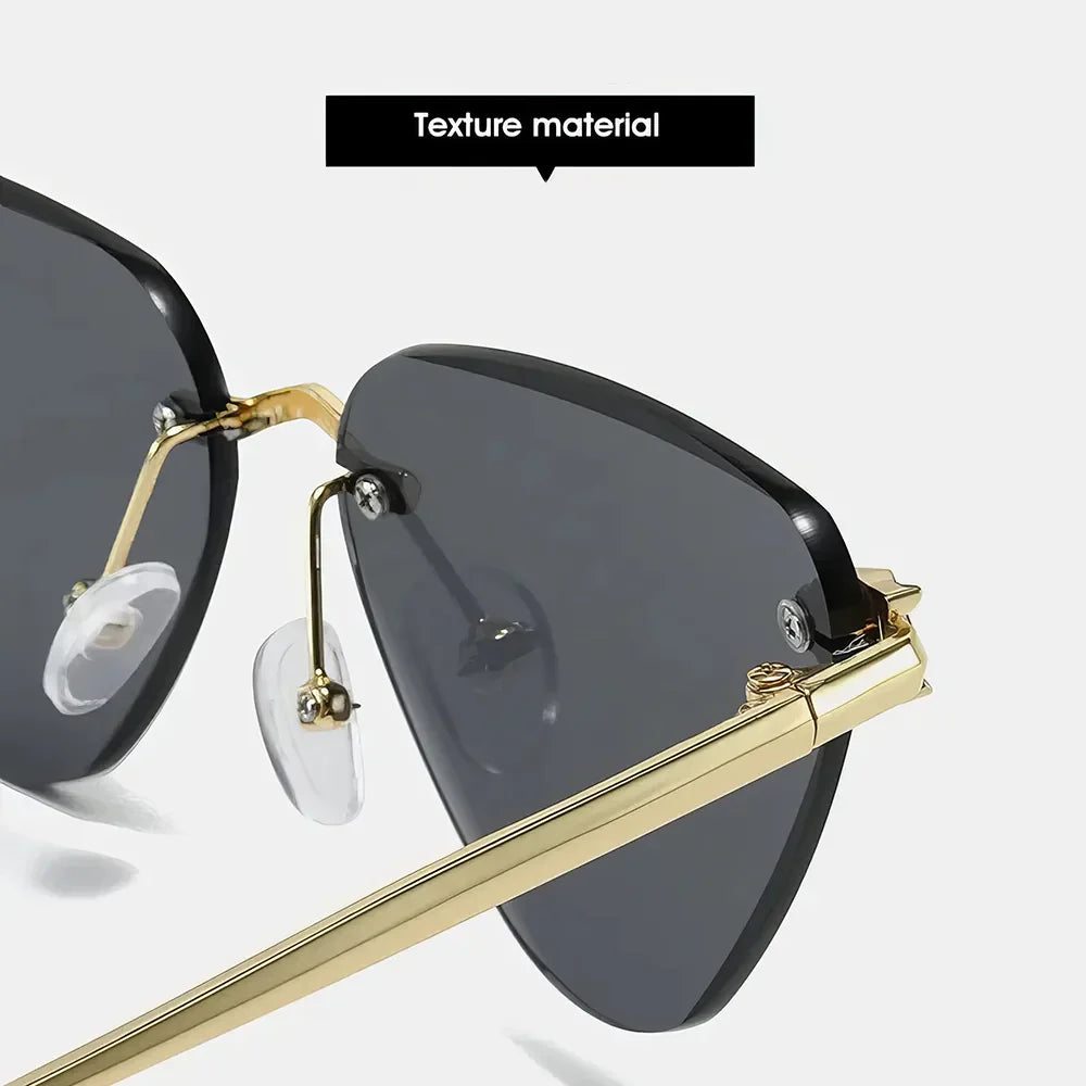 Gold Triangle Sunglasses — women's sunglasses, view 9 by Emyri