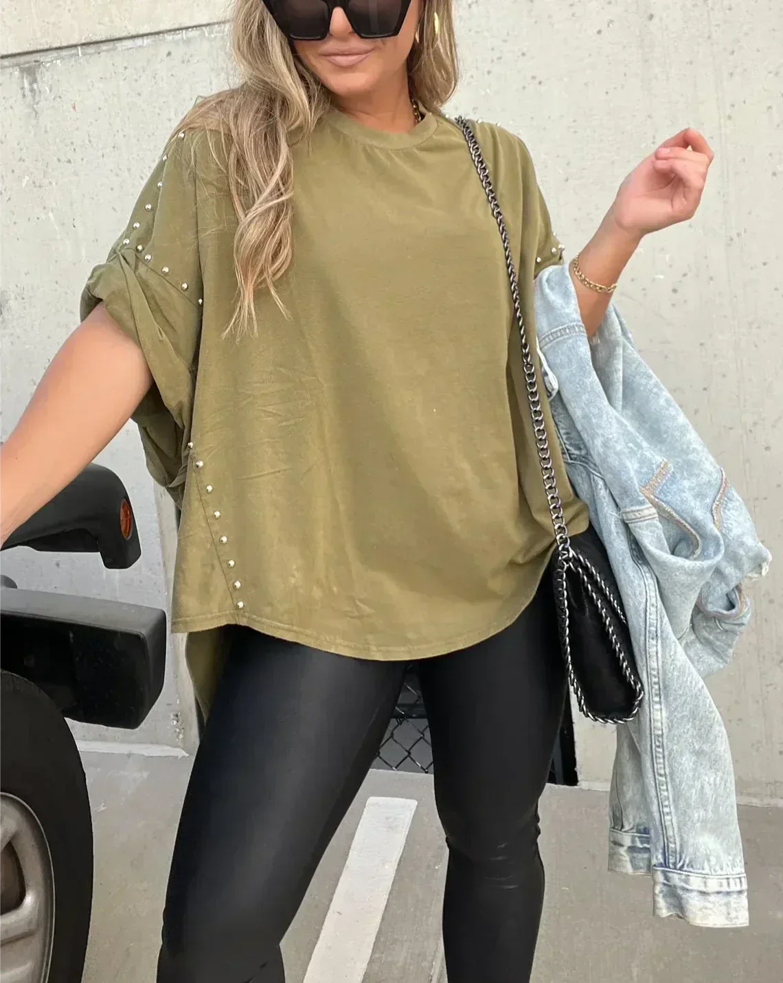 Dorothee™ | studded T-shirt in plus size