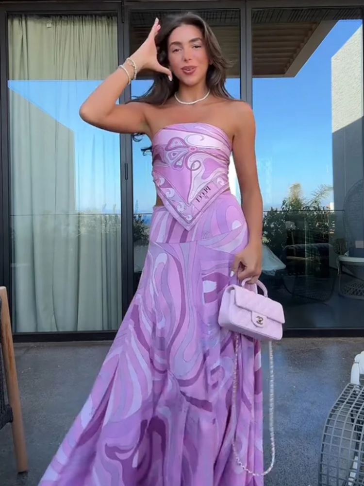 Roca Pink Skirt Set