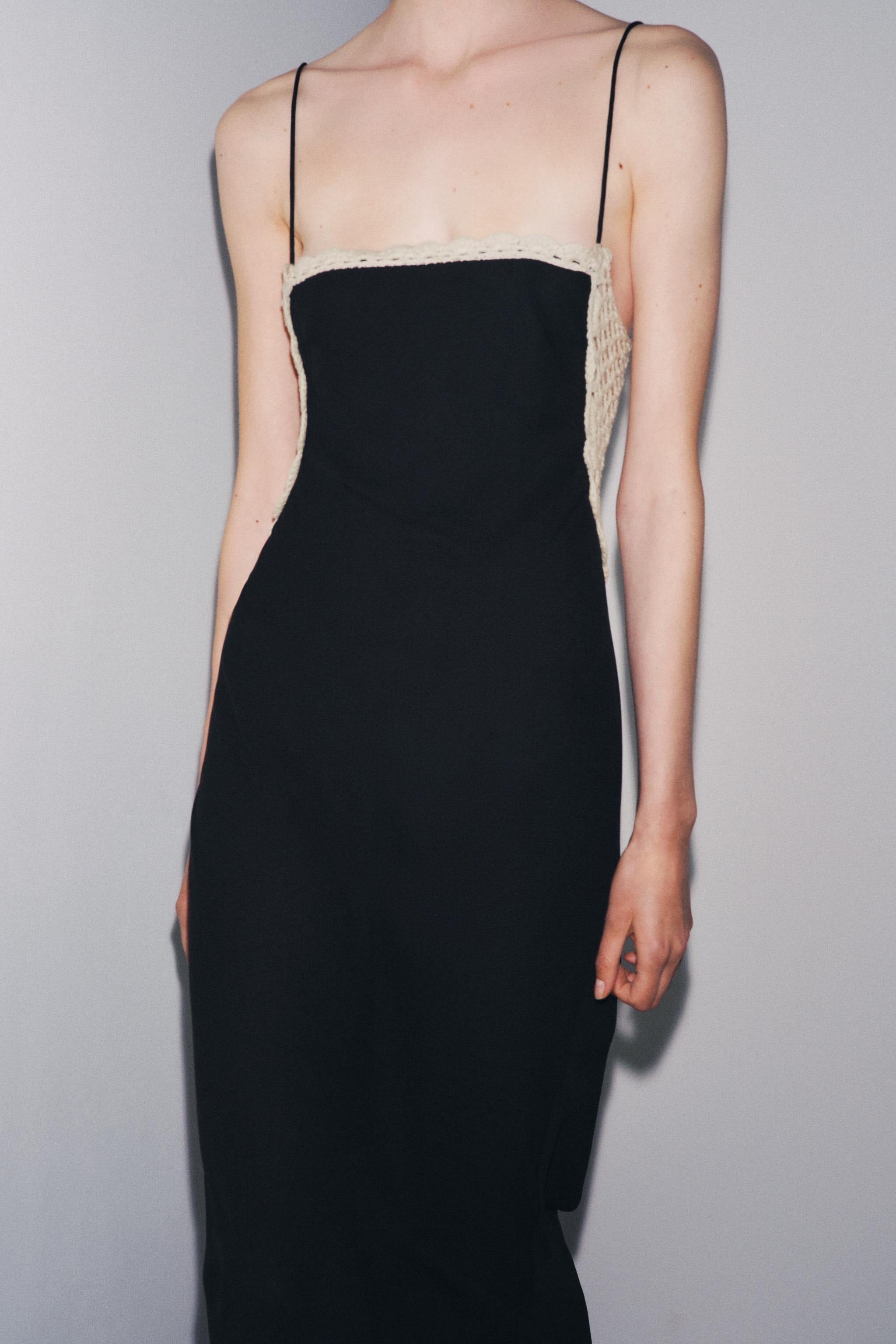Crochet Layer Open Back Dress