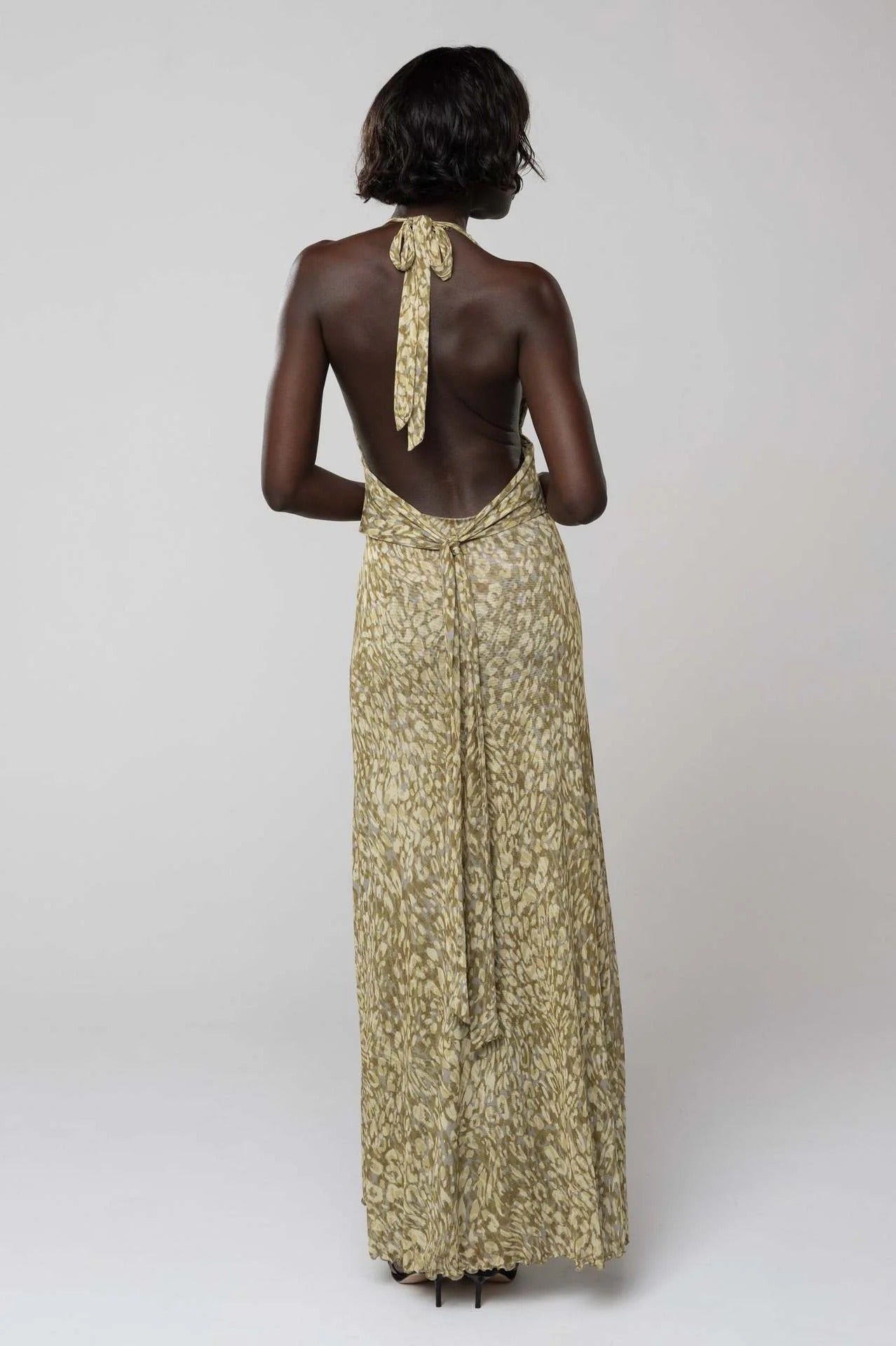 Deep V-Neck Cut-Out Maxi Dress