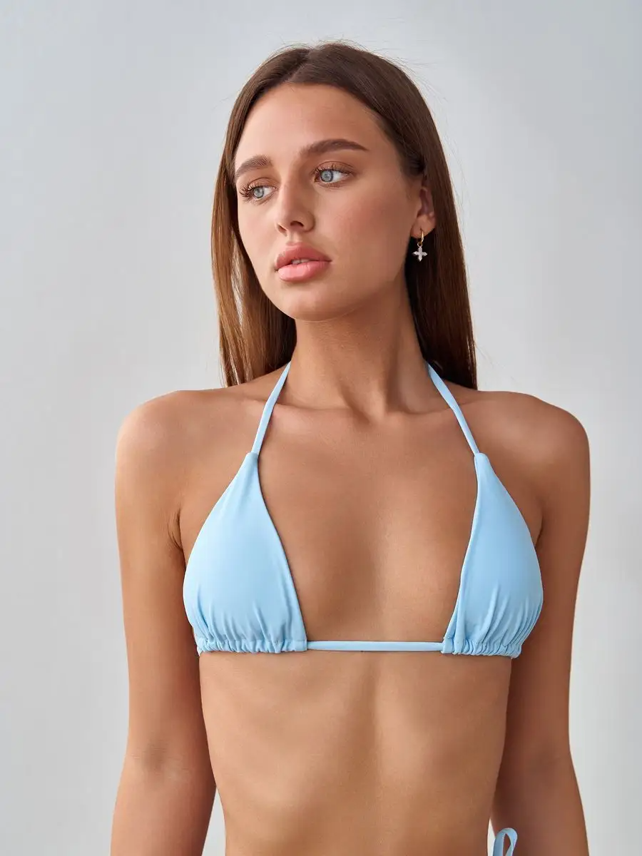 Lace-Up Triangle Wrap Bikini Set — women's bikini, view 9 by Emyri