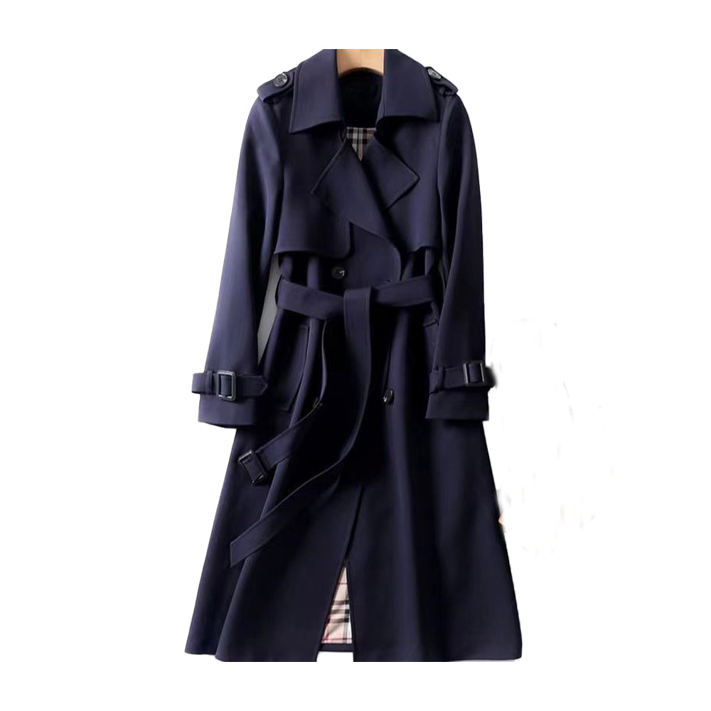 Double-Breasted Belted Trench Coat