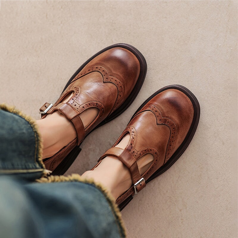 Polished Leather Mary Janes