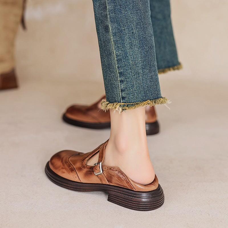 Polished Leather Mary Janes