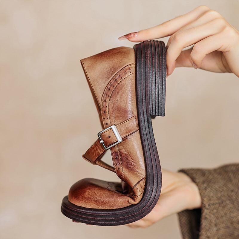 Polished Leather Mary Janes