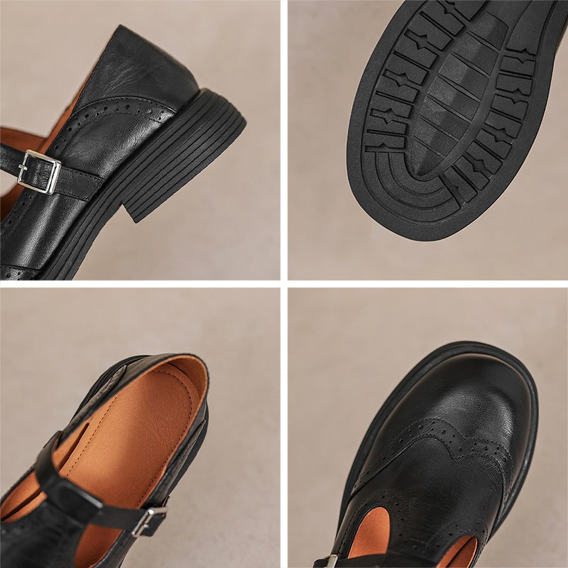 Polished Leather Mary Janes