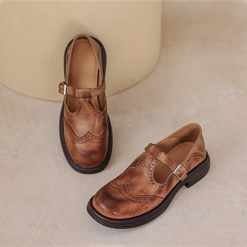 Polished Leather Mary Janes