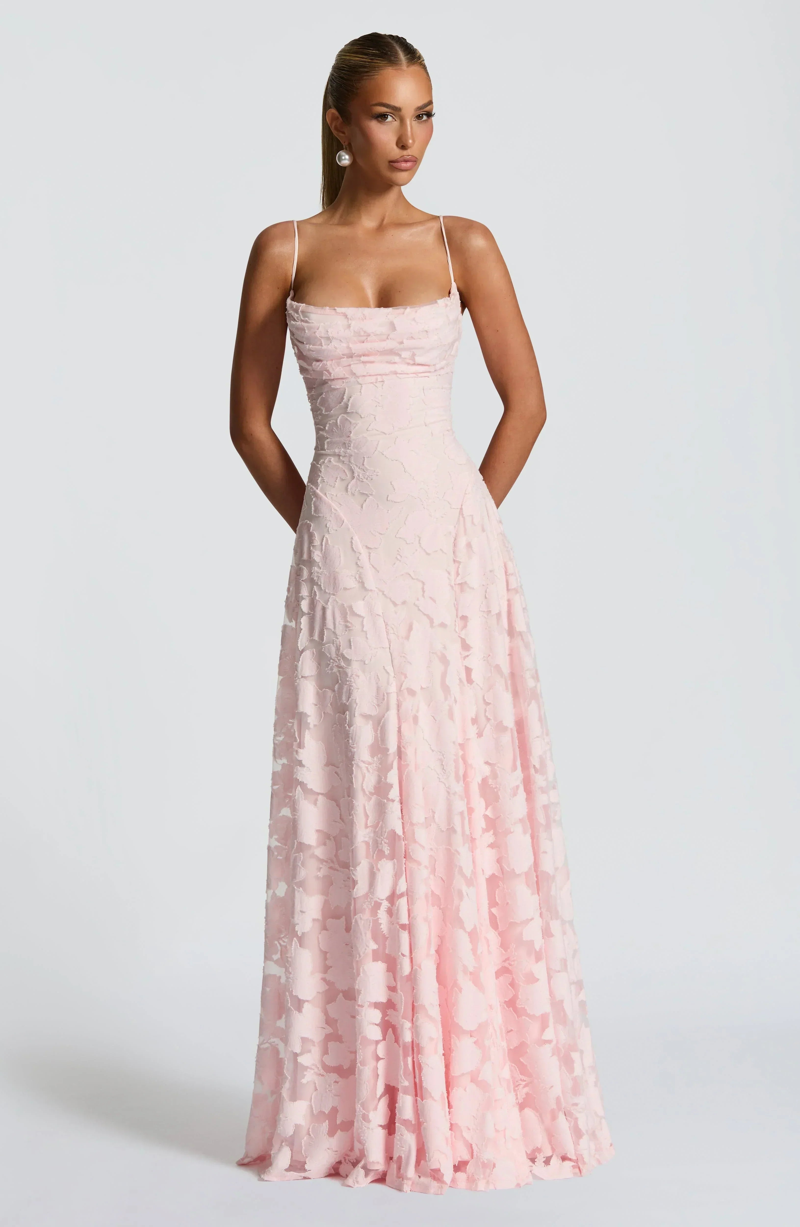 Open Back Lace Maxi Dress — women's maxi dress, view 9 by Emyri