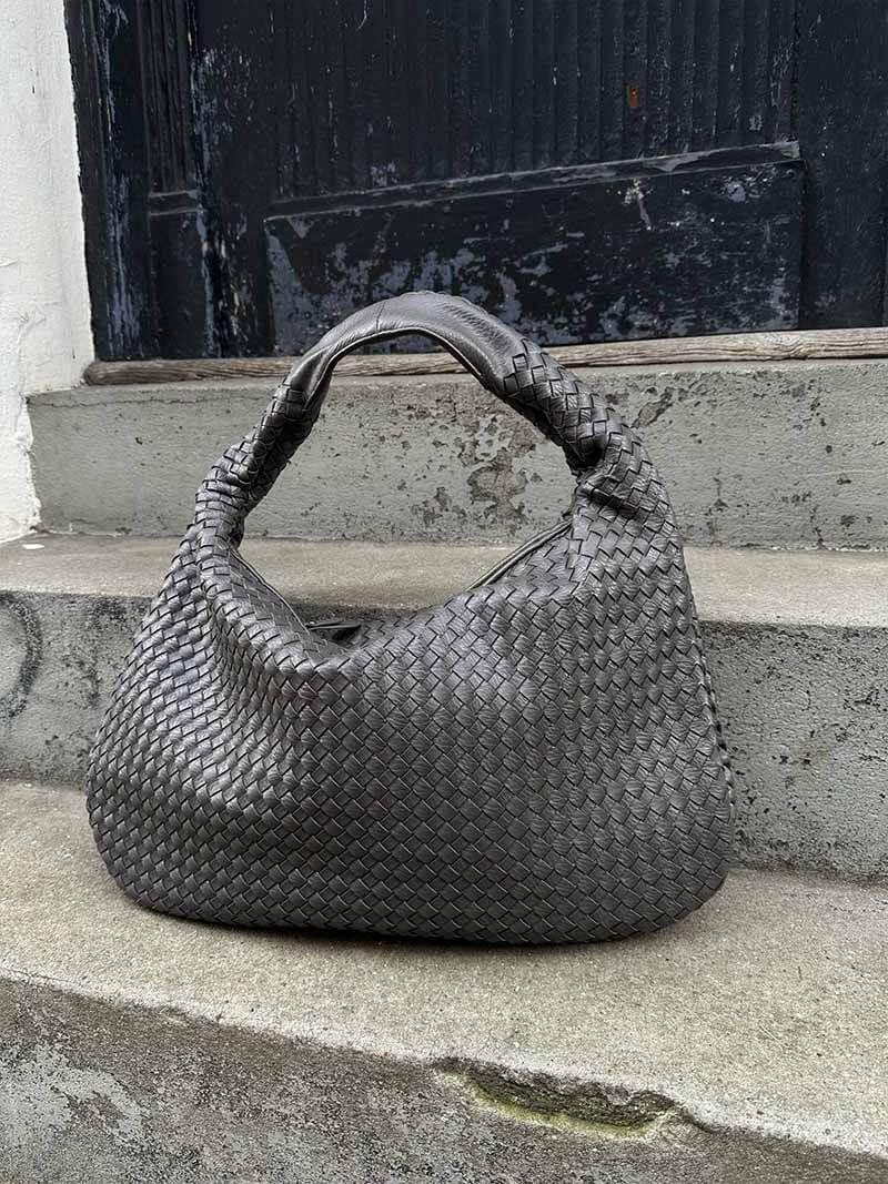 Oversized Woven Tote Bag — women's tote bag, view 19 by Emyri
