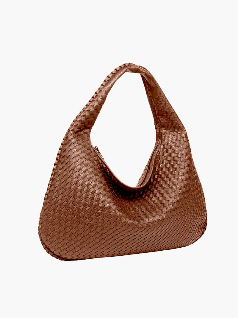 Oversized Woven Tote Bag — women's tote bag, view 4 by Emyri