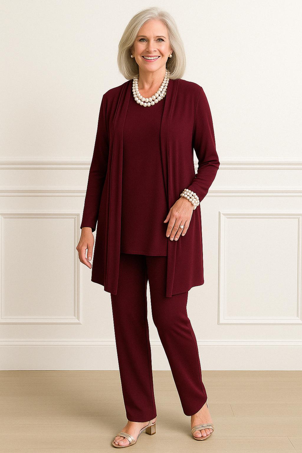 3-Piece Jersey Occasion Trouser Set