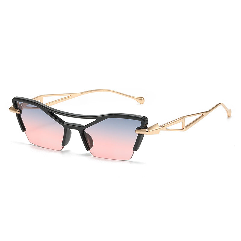 Sculpted Cat Eye Sunglasses — women's sunglasses, view 3 by Emyri