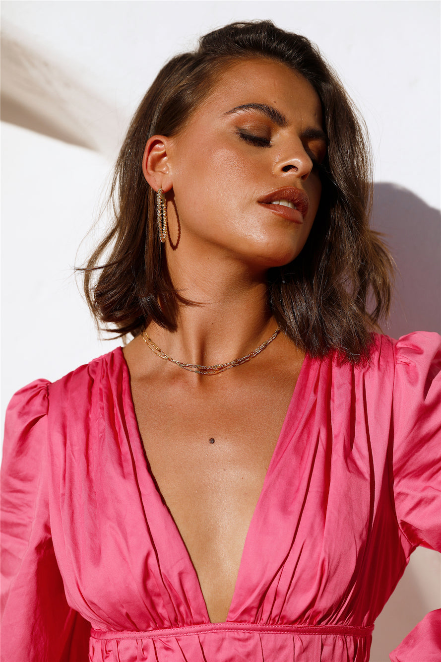 Women's simple gold chain necklace