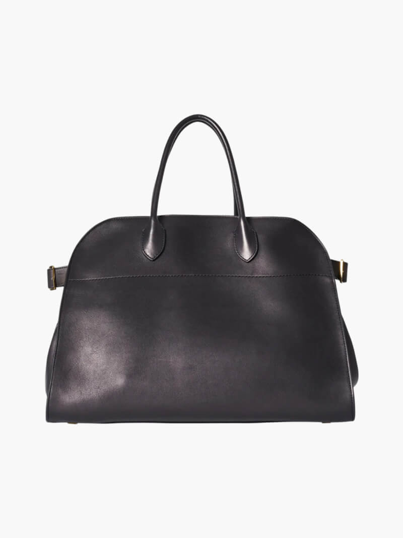Suede-Trim Shopper Bag