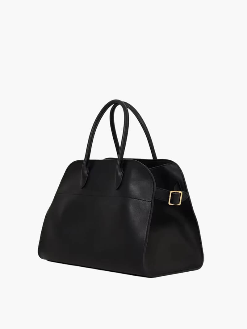 Suede-Trim Shopper Bag