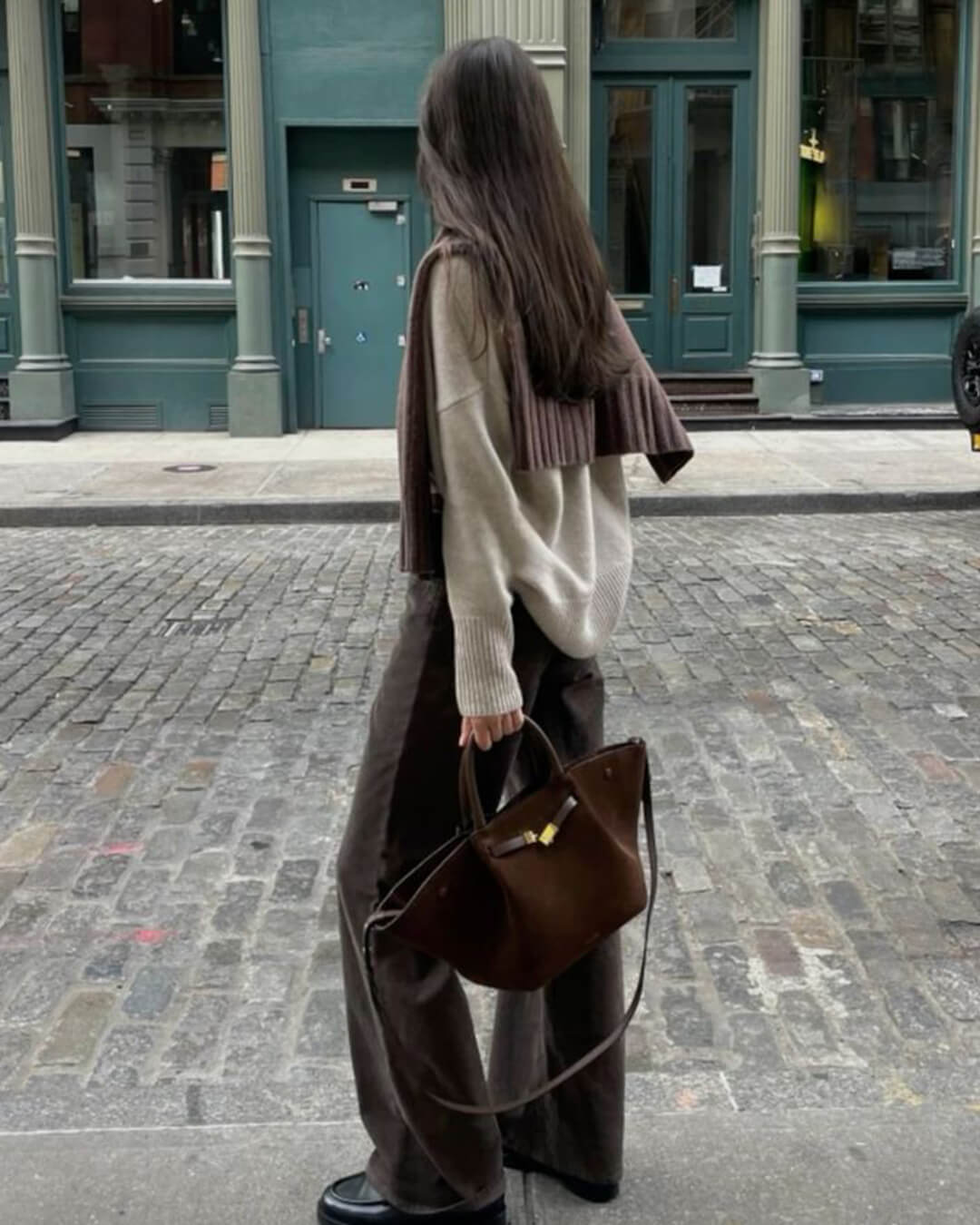 Structured Suede Tote Bag