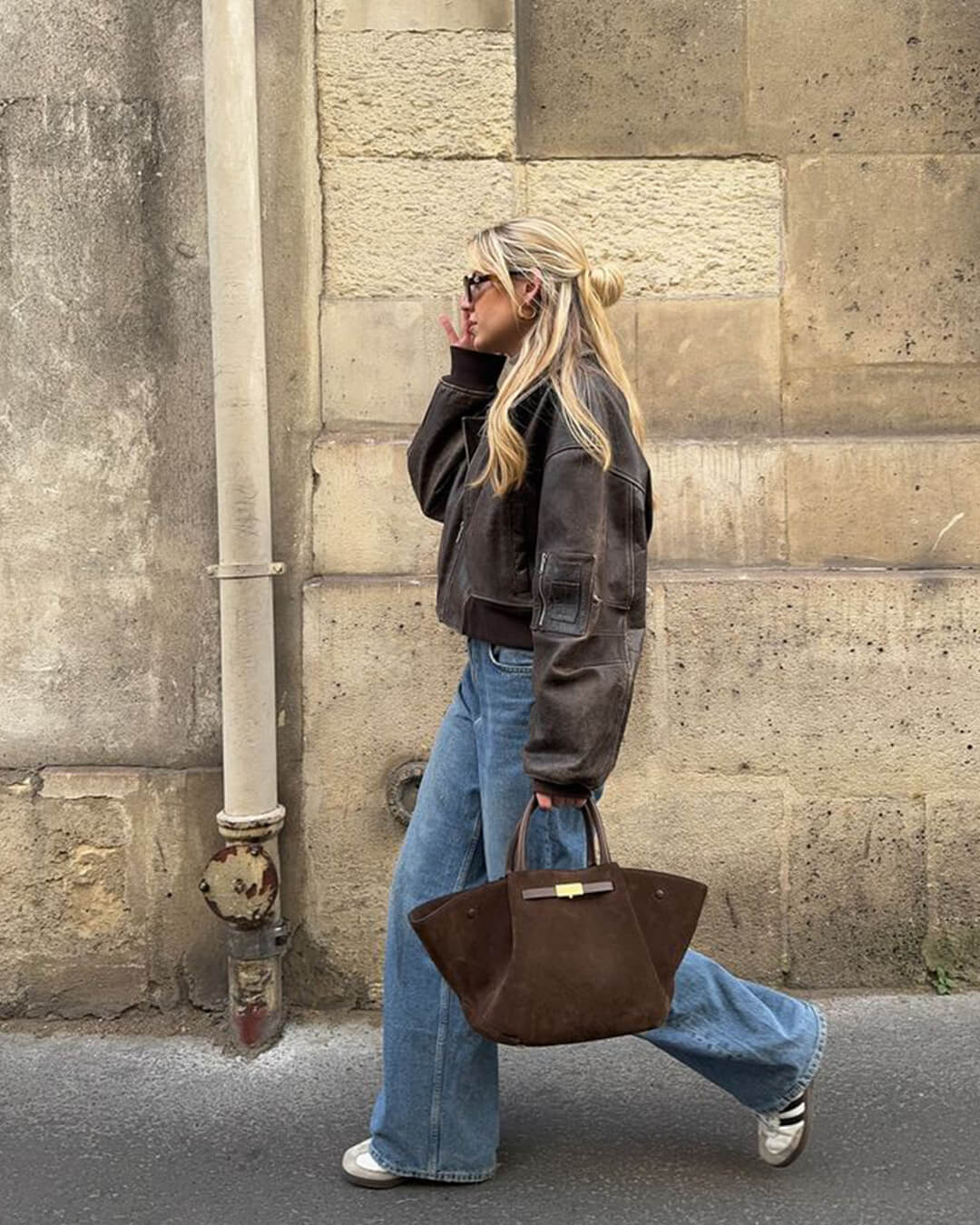 Structured Suede Tote Bag