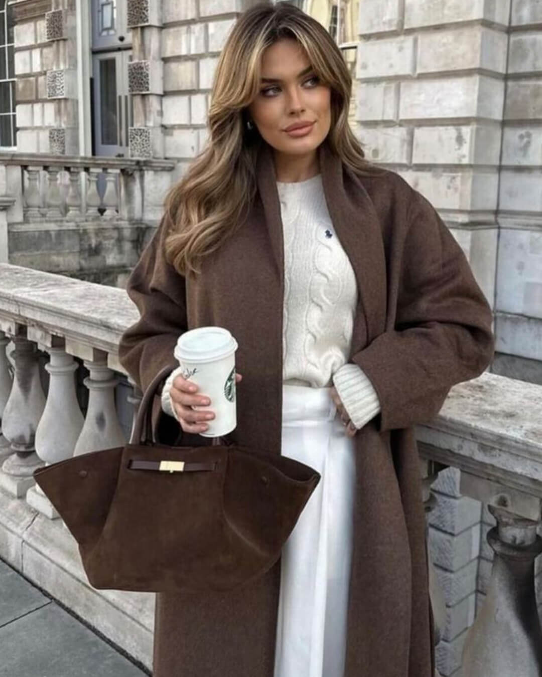 Structured Suede Tote Bag