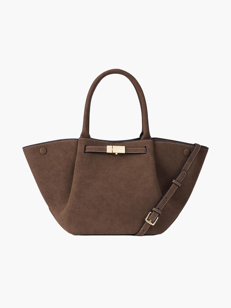Structured Suede Tote Bag