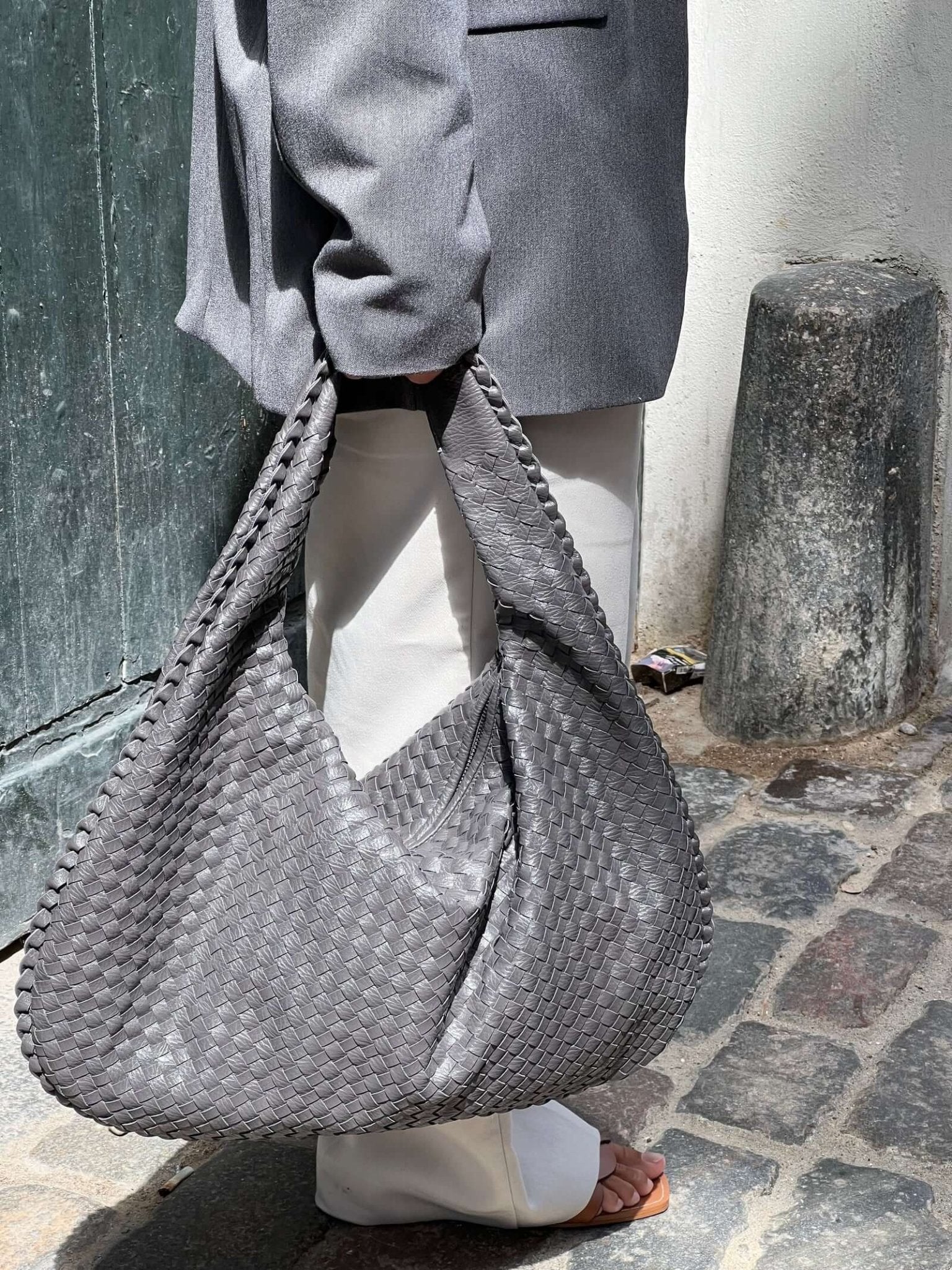 Oversized Woven Tote Bag
