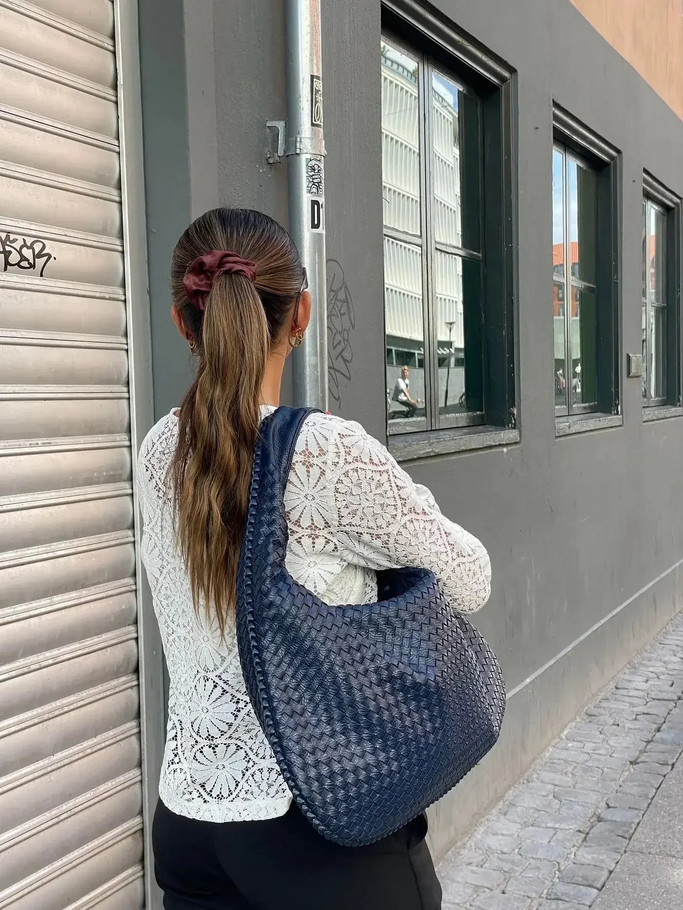 Oversized Woven Tote Bag