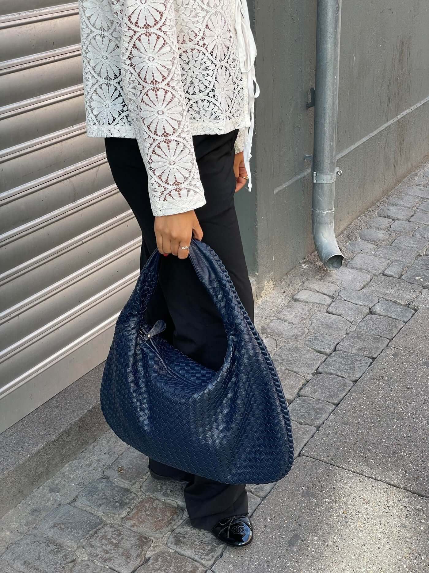 Oversized Woven Tote Bag