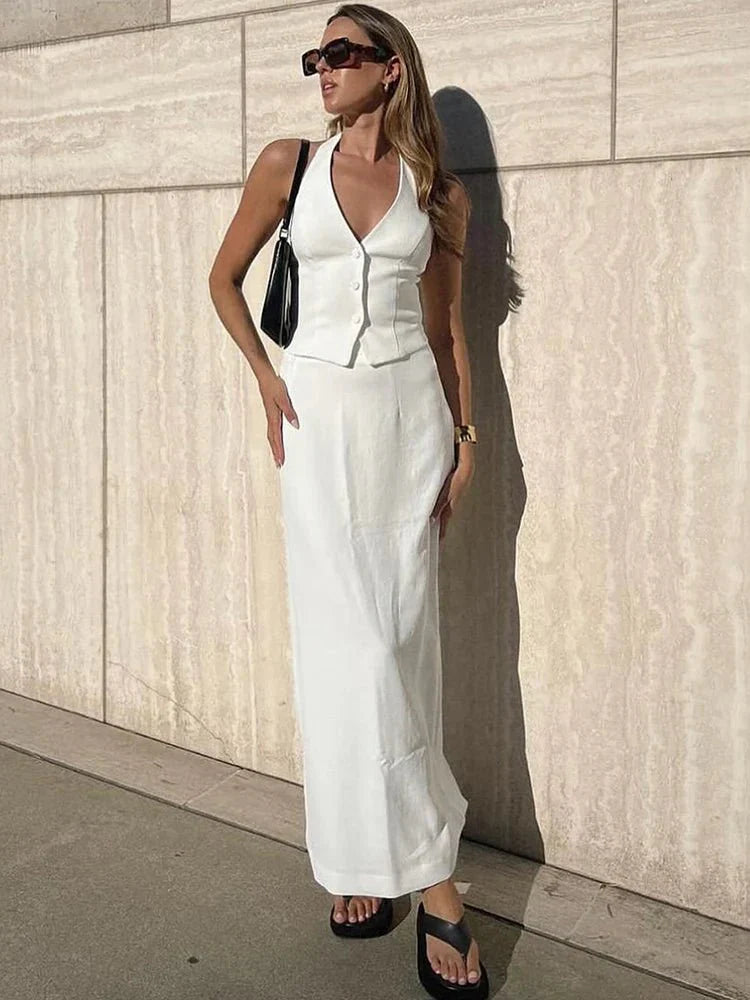 Halter Top & Maxi Skirt Set