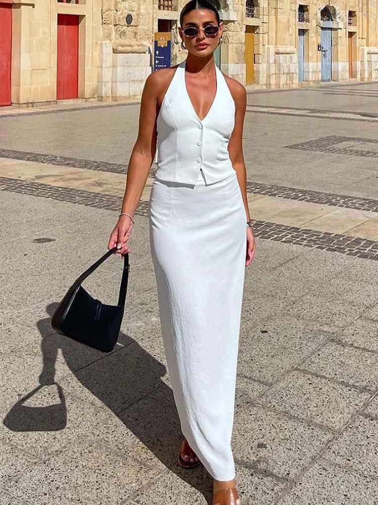 Halter Top & Maxi Skirt Set