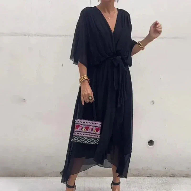 V-Neck Tailored Dress