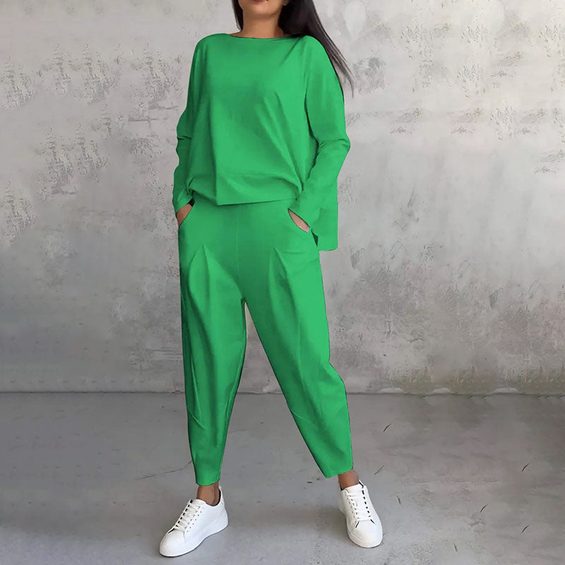 Coordinated Two-Piece Trouser Set
