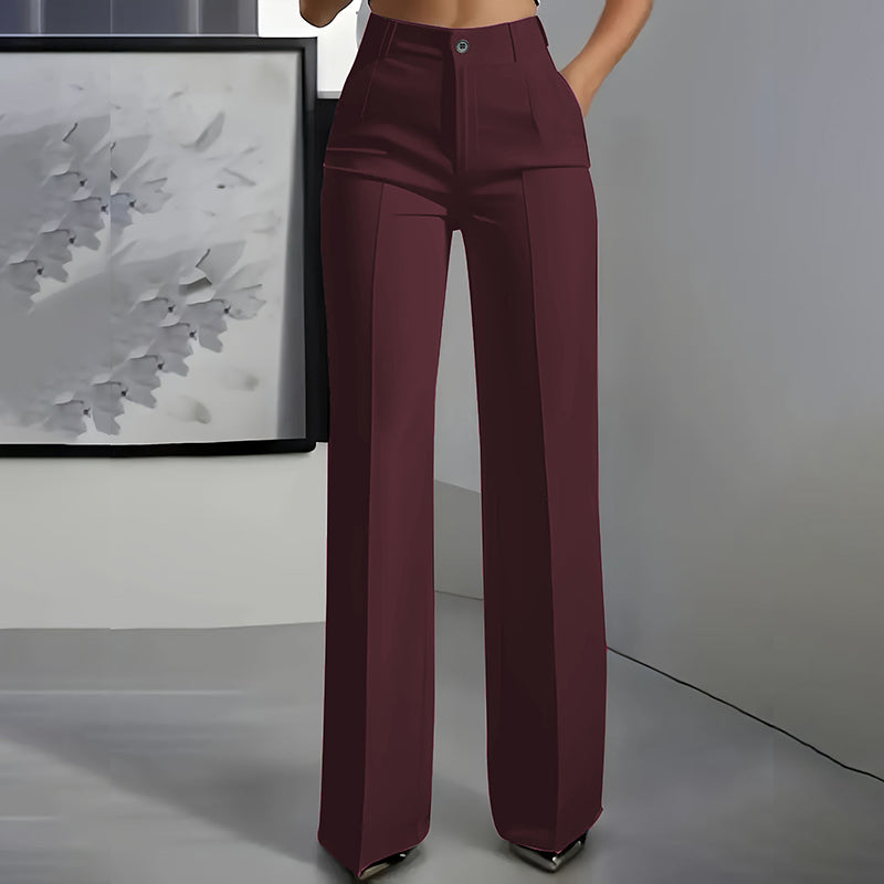 High-Waist Wide-Leg Trousers
