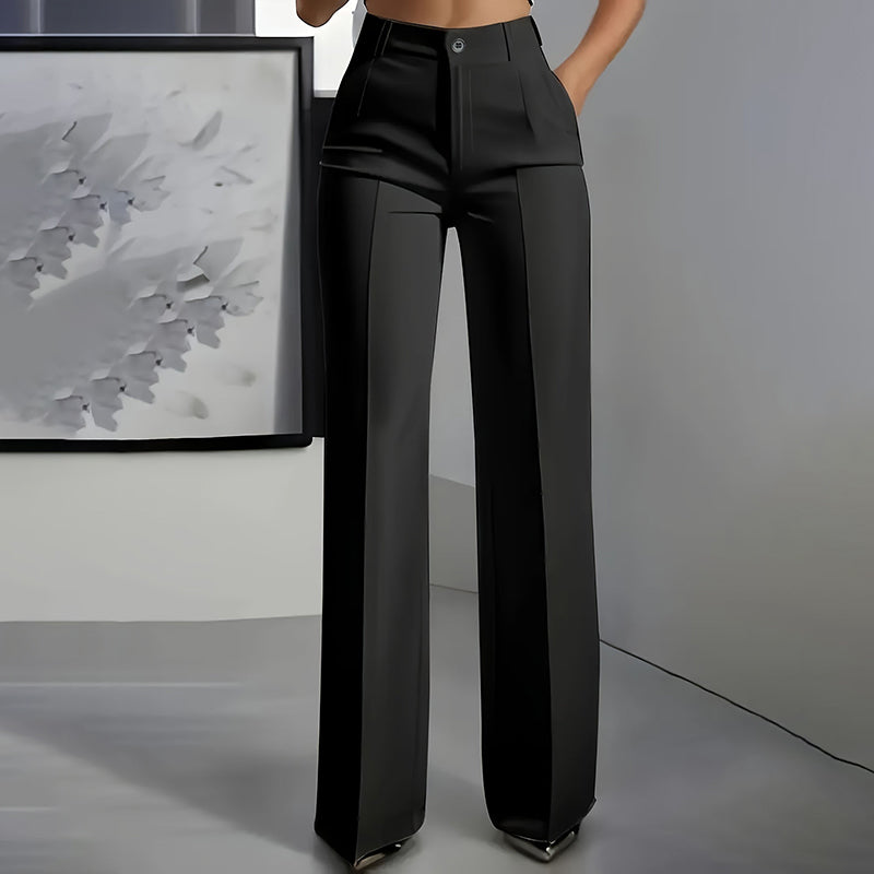 High-Waist Wide-Leg Trousers