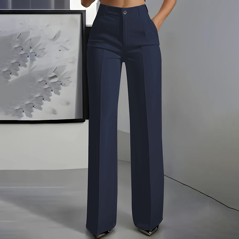 High-Waist Wide-Leg Trousers