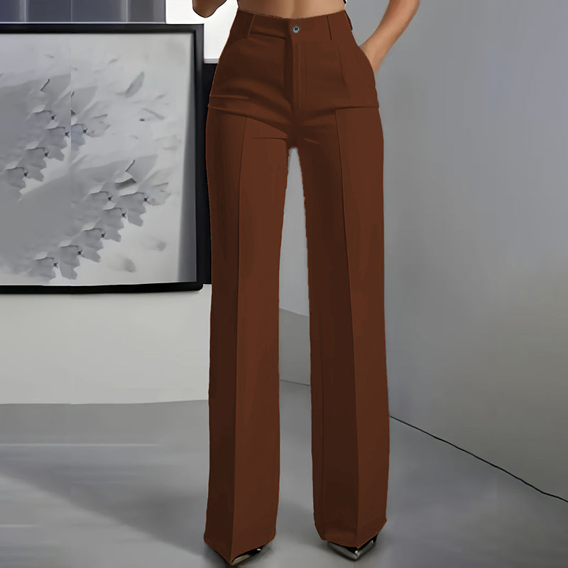 High-Waist Wide-Leg Trousers