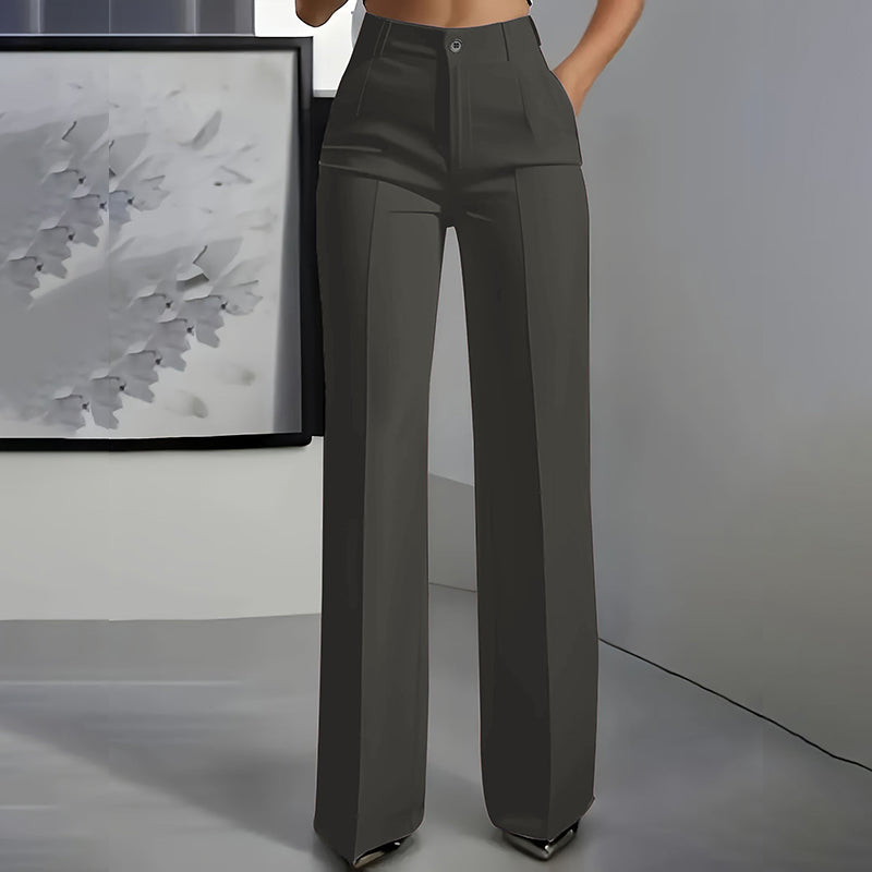 High-Waist Wide-Leg Trousers