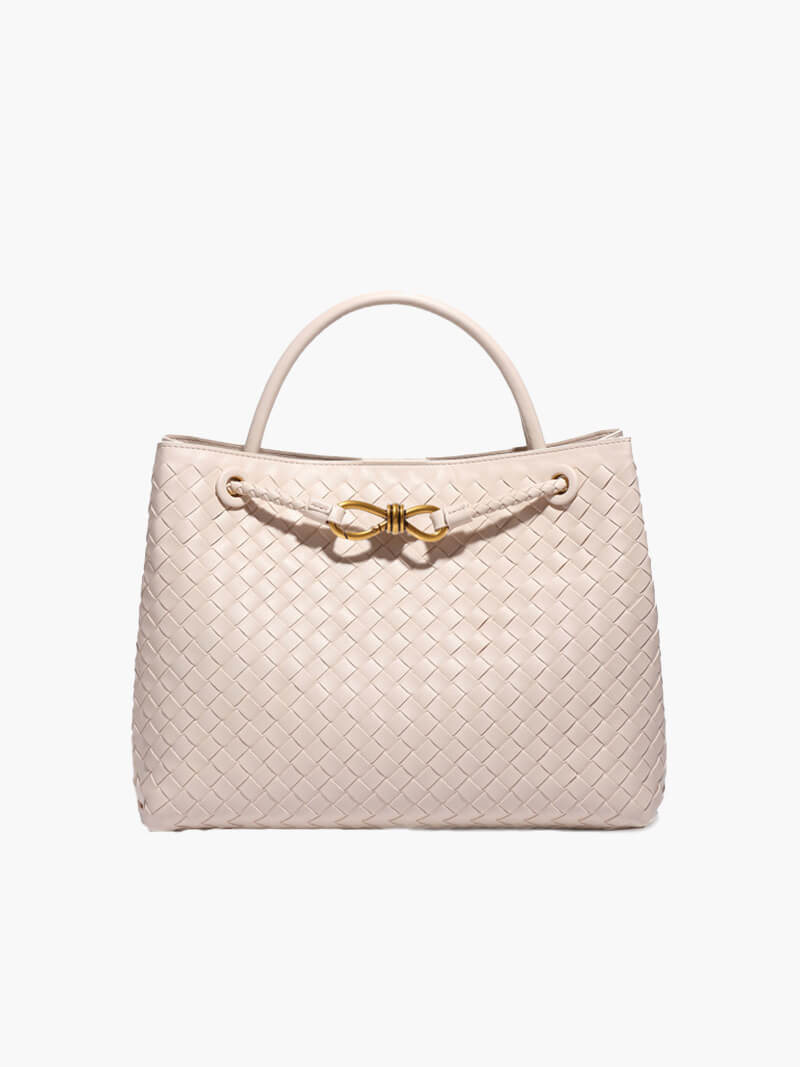 Two-Size Woven Tote Bag — women's tote bag, view 10 by Emyri